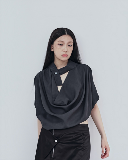 TWO-WAY DRAPE TOP