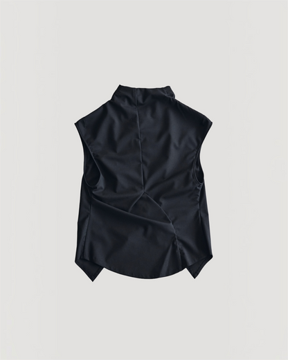 HIGH NECK BUTTON TOP