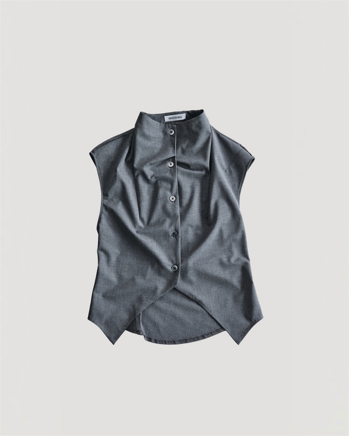 HIGH NECK BUTTON TOP