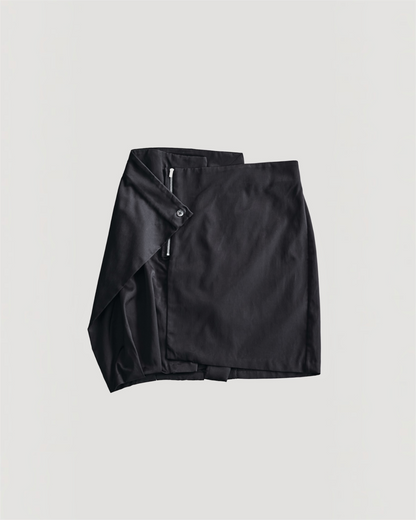 OFFSET WRAP SKIRT