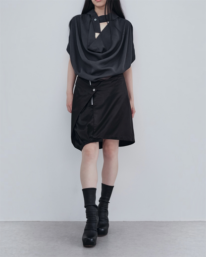 OFFSET WRAP SKIRT