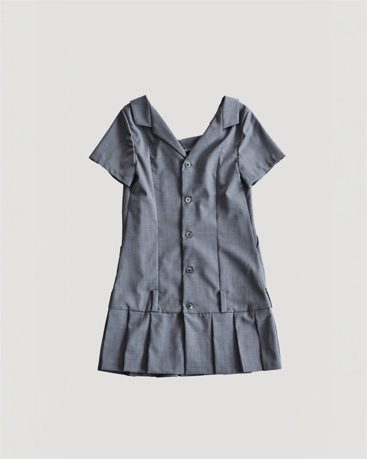 LOW WAIST PLEATED DRESS