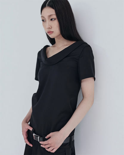 LOW WAIST PLEATED DRESS