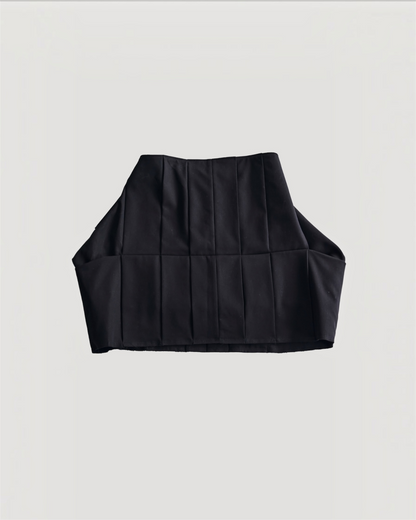 SCULPTED PLEATED SKIRT